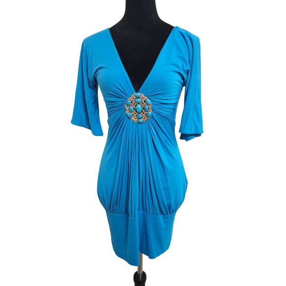 Sky Dress with Embellishment-Size Small - Picture 4 of 17